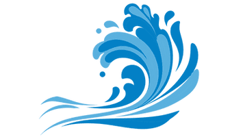 A stylized blue wave is depicted against a teal background. For a confident smile in Jacksonville, FL, visit Bold Bite Orthodontics.