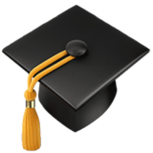 A black graduation cap with a yellow tassel, representing Bold Bite Orthodontics in Jacksonville, FL.