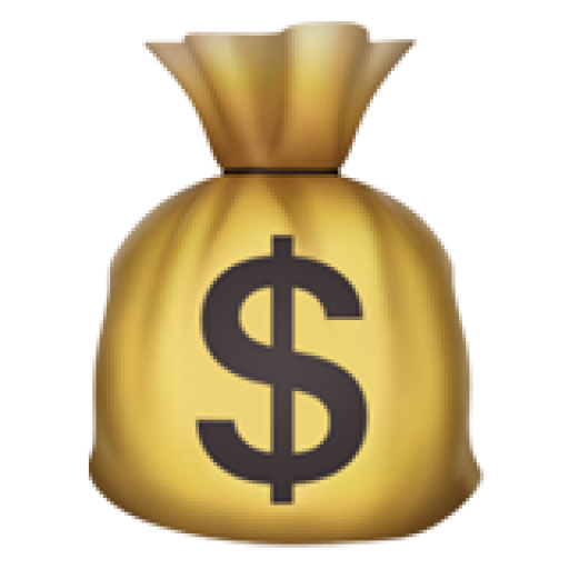 A yellow money bag with a black dollar sign is shown, representing Bold Bite Orthodontics in Jacksonville, FL.
